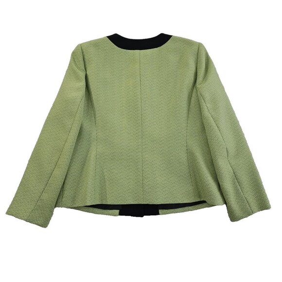 Kasper Separates Blazer Women's 14P Chartreuse Performance 4 Button EUC Workwear - Picture 2 of 15